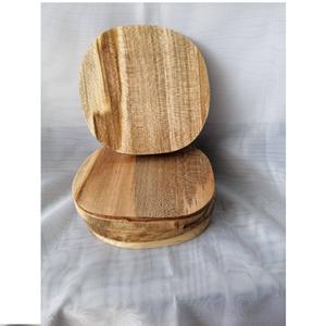 Lot de 4 tasses carrées, tapis de vin et bière en bois, couleur naturelle, à usage domestique, meilleure pièce, vente en gros - Product Image 6