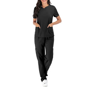 Conjunto de Uniformes Quirúrgicos Unisex Personalizados, Tela de Lona de Algodón y Poliéster, Detección de Agujas, Fusión sin Costuras, Uniformes de Hospital - Product Image 5