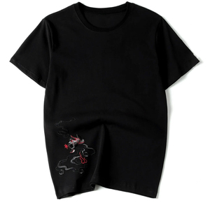 Pantalones cortos deportivos de verano elásticos informales para hombre con logotipo bordado en 3D Camiseta con estampado bordado de logotipo personalizado - Product Image 6