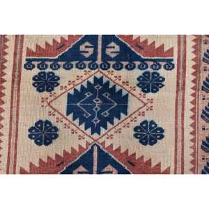 Turkish 0.3x6 ft Rug, <b>Runner</b> Vintage Rug, Blue <b>Red</b> Persian Rug - Product Image 5