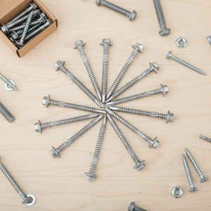 Tornillo Autoperforante con Cabeza de Arandela, Acero al Carbono Galvanizado en Caliente con Zinc, Clase 8, Rosca Profunda y Gruesa, Estándar Métrico/Pulgada - Product Image 1