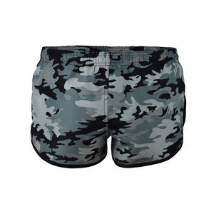 Pantalones cortos de camuflaje informales de verano para hombre, pantalones cortos largos con estampado de carga y cintura elástica con diseño personalizado, patrón sólido sublimado - Product Image 4