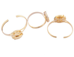 Joyería personalizada Natural azul cielo Solar cuarzo doble banda ajustable brazalete punta y galvanoplastia ajuste brazalete pulseras - Product Image 5