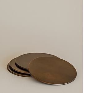 Posavasos de metal moderno de Venta caliente con alfombrillas y almohadillas de forma redonda para decoración de mesa, posavasos de latón y metal - Product Image 1
