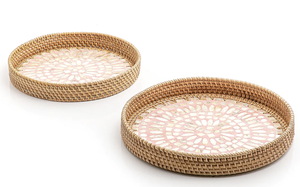 Latest Arrival Premium Quality Rattan <b>Serving</b> <b>Tray</b> Round Shape <b>Large</b> Size Jute Server Ware Wedding Food <b>Serving</b> <b>Tray</b> From India - Product Image 6