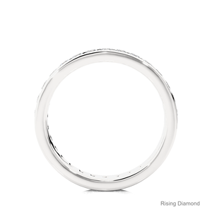 1.04 CTW rond laboratoire cultivé diamant complet éternité ensemble CVD bande de mariage et or Rose anniversaire cadeau anneaux - Product Image 2