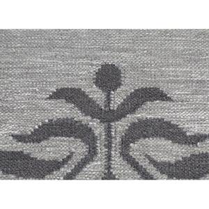 Tapis en laine et jute Indusbar Dwrm-108 gris et noir, tissage plat, motif abstrait rayé, rectangulaire, pour la maison - Product Image 3