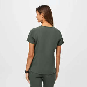 Ensemble de gommage médical vert foncé pour femme avec uniforme d'hôpital et de clinique Huzaifa - Product Image 2