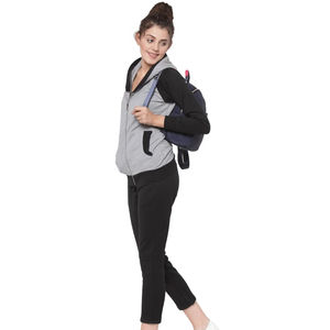 Survêtement décontracté pour femme à capuche, en coton épais, couleur unie, imprimé, design personnalisé - Product Image 4