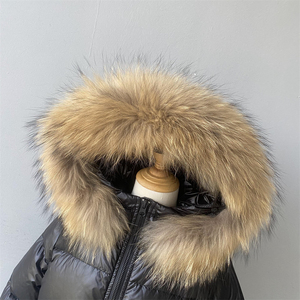 เสื้อแจ็คเก็ตเด็กผู้หญิงผู้ชายแบบพัฟเฟอร์บับเบิ้ลขนเป็ดแท้ แต่งขนเฟอร์แท้ที่คอ มีฮู้ด สกรีนโลโก้ได้ หรูหรา สำหรับฤดูหนาว - Product Image 3