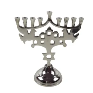 high Selling Customized Aluminum Candle holder 5 Armed Candelabra For Home and Wedding Decoration Nickle Finished Votives