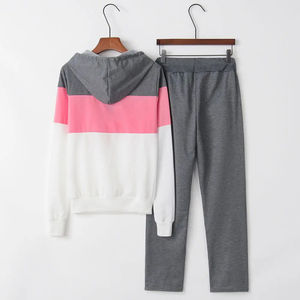 Chándal elegante personalizado a la moda para mujer, jersey de talla estadounidense, pantalones de chándal acampanados, chándal con capucha y cremallera completa - Product Image 5