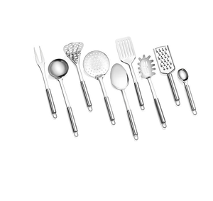 Ustensiles de cuisine en acier inoxydable miroir cuillère écologique 100% cuillère compostable 2 pièces prix bon marché - Product Image 2