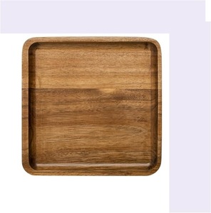 Plateau carré en bois de manguier fait main avec imprimé de glaçure d'écorce Plateau en bois écologique fabriqué en Inde - Product Image 1