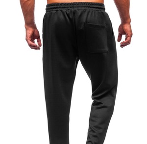 Pantalones de chándal ecológicos ligeros de algodón 100% de gran tamaño, diseño acampanado de pierna ancha, pantalones Tra informales de secado rápido, cintura alta plana - Product Image 3
