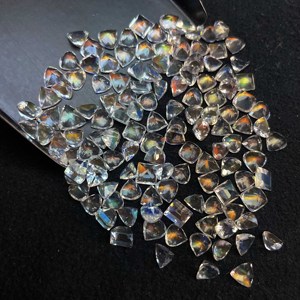 Natural Madagascar Rainbow <b>Moonstone</b> 4-5 MM Loose Gemstones Mix Cut High Fire Flash Stone for Jewelry Making - Product Image 2