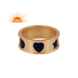 Último diseño hecho a mano 18K chapado en oro banda anillo Demi joyería fina para mujer regalo para ella - Product Image 1