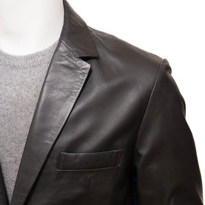 Wholesale Custom Made High Quality <strong>Men's</strong> Leather <strong>Blazer</strong> Breathable Winter Wear <strong>Men</strong> Leather <strong>blazer</strong> with Customized Color &amp; Design