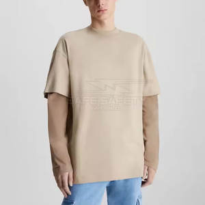 Venta al por mayor 100% algodón lona doble capa camisa de alta calidad con patrón transpirable ajuste suelto logotipo personalizado impresión - Product Image 1