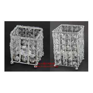 Soporte de luz en T para decoración de habitación, Set votivo de 3 luces decorativas personalizadas, de cristal dorado, único, clásico y moderno, hecho a mano - Product Image 6