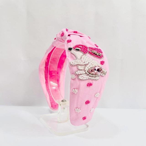 Hermosa Diadema de Pascua con Huevos Esmaltados a Mano, con Cuentas de Lentejuelas y Pedrería, Diademas de Cuentas de Arroz para una Feliz Pascua - Product Image 5