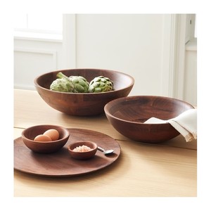 Ensemble écologique de bols de service ronds en bois d'acacia pour la maison, restaurant, hôtel, fêtes et fruits-Vaisselle - Product Image 1