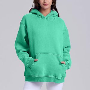 Sudadera con capucha de peso pesado Vintage para hombre, sudadera de algodón de felpa lavada, capucha de gran tamaño, ropa de calle de invierno, informal, liso - Product Image 4