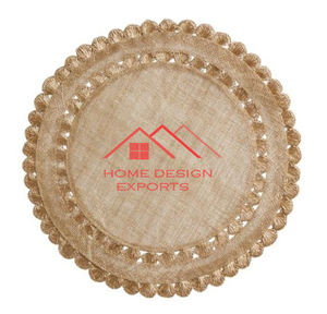 Assiette de service en bois de dernière conception de vente chaude pour la maison, l'hôtel et le restaurant utilisent une assiette de chargeur en bois de conception personnalisable - Product Image 1