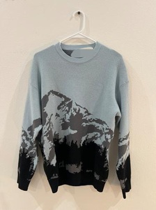 Pull en tricot jacquard de montagne pour homme Méthode de tissage respirante - Product Image 3