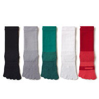 Chaussettes de sport en coton compressives respirantes à 5 doigts, écologiques, pour le football, le basketball, la course à pied, le cyclisme - Collection Printemps (Vente en gros)