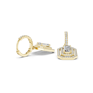Boucles d'oreilles en diamant de laboratoire 1,352 CT, clarté VVS-VS EF, or 18 carats, 14 carats, 10 carats et argent 925, or rose, or jaune, or blanc et moissanite - Product Image 4