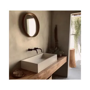 Entrega rápida, lavabo de mano, lavabos de baño de piedra artificial de alta calidad, OEM, venta al por mayor, fabricante Daro hecho en Vietnam