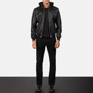 Veste en cuir High Utility conçue avec une fermeture éclair lisse sur le devant et une forme élégante | Veste de tous les jours fiable pour hommes - Product Image 1