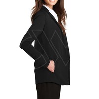 Suéter Cárdigan Largo de Invierno para Mujer, Nuevo Estilo, Transpirable, con Mangas Abullonadas, Holgado, Informal, Personalizable, Tejido de Felpa Francesa
