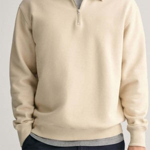 Long Sleeve Quarter <b>Zip</b> Winter <b>Sweatshirt</b> for <b>Men</b> and Women Trendy Casual Fleece Pullover Hoodie 100% Cotton Eco-Friendly - Product Image 5