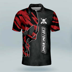 Chemises de bowling sportives en tricot sublimé, à séchage rapide, respirantes, avec logo personnalisé, conception personnalisée OEM, imprimées - Product Image 3