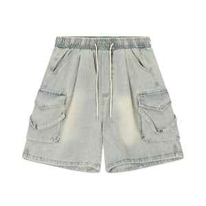 New Washed Cotton Distressed Embroidery <b>Men</b> <b>Jean</b> Shorts Custom logo Printing Oversize Loose Denim Shorts Baggy Jorts <b>for</b> <b>Men</b> - Product Image 6