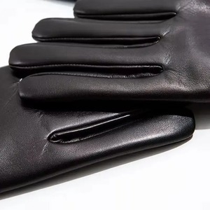 Nouveaux gants d'hiver en cuir véritable personnalisés dames cycle de conduite gants d'hiver peau de vache peau de mouton écran tactile gants unisexe - Product Image 3