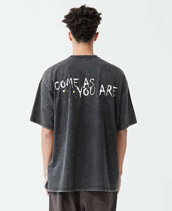 T-shirt à manches courtes, ample et décontracté, avec épaules tombantes, lavage à l'acide, pas de quantité Minimum de commande - Product Image 5