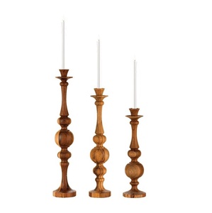 Wooden Candlesticks Candle Holder Mango Wood T Light <b>Pillars</b> for Table Decoration Wooden Handmade Party Tabletop Candle Stands - Product Image 1