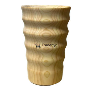 Vaso de vidrio de madera rústica hecho a mano de madera natural para una elegante decoración de comedor Bar, vasos de regalo ecológicos de Tradebyd - Product Image 1