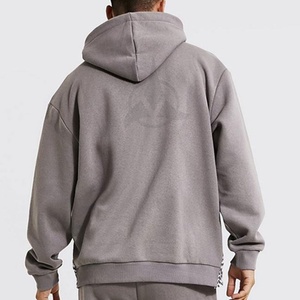 Ropa informal en blanco, ropa de calle holgada, conjunto de chándal para hombre, chándal acampanado con estampado de logotipo personalizado de Color sólido de alta calidad para hombre - Product Image 5