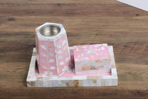 Quemador de alta demanda con incrustaciones de hueso y fregona Bakhoor Burner 2025- Medkhan | Mabkhara | Mubkhar con caja de resina y bandeja Medkhan Resin Box - Product Image 6