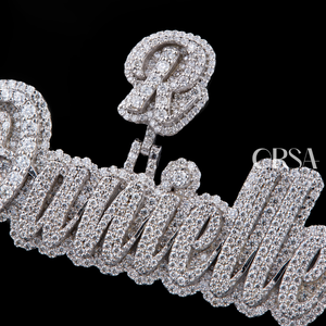 Nombre personalizado colgante Moissanite diamante estilo Hip Hop joyería para hombres mujeres 925 Plata lujo colgante directo de fábrica hecho - Product Image 3