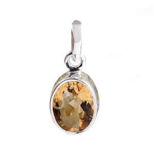 925 Sterling Silver <b>Citrine</b> Cut Gemstone <b>Pendant</b> Handmade Design <b>Pendant</b> Wholesale Jewelry Manufacture BY CASA DE PLATA - Product Image 1