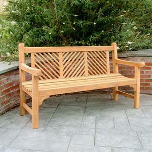 Banco Moderno de Madera de Teca Sólida para Exteriores, con Acabado Natural, Material WPC, para Patio, Cocina, Sala de Estar, Parque - Product Image 4