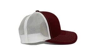 Gorra de camionero de algodón granate personalizada con malla transpirable para uso diario y estilo distintivo, hecha a mano en el fabricante de Vietnam - Product Image 4