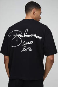 2025 surdimensionné hommes sérigraphie T-Shirt 100% coton 240GSM personnalisé Premium couture qualité Streetwear à manches longues en gros - Product Image 2