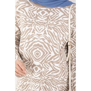 เสื้อสเวตเตอร์ถักลายมิงค์สีมิงค์ลายม้าลายแบบลำลอง - Product Image 4