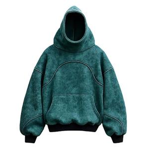 Sweat-shirt unisexe à capuche surdimensionné, sweat-shirt à fermeture éclair épais et doux de haute qualité, vêtements de rue en gros, sweat-shirt à fermeture éclair - Product Image 1